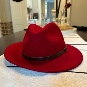Red wool hat